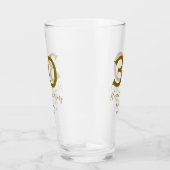 Verre Joyeux 30e anniversaire nom date golden bold lette (Droite)