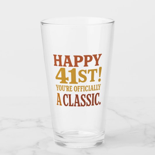 Verre Joyeux 41e Anniversaire Cadeau Amusant de Vaissell (Devant)