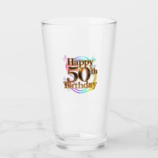 Verre Joyeux 50e anniversaire (Devant)