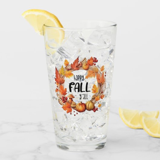 Verre Joyeux automne Y'all (Devant glace)