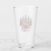 Verre Joyeux camion de Noël et arbres (Dos)