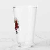 Verre Joyeux camion de Noël et arbres (Gauche)