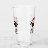 Verre Joyeux carlin Père Noël de Pugmas et renne (Droite)