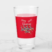 Verre Joyeux Cerf bondissant de Noël (Dos)