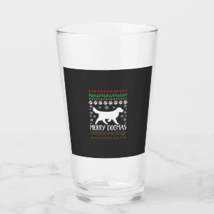 Verre Joyeux Dogmes Chien Flocon de Neige Sweat de Noël