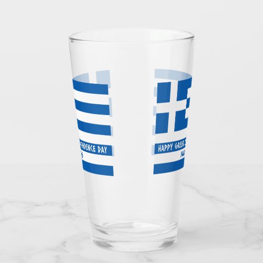 Verre Joyeux drapeau grec pour l'indépendance (Gauche)