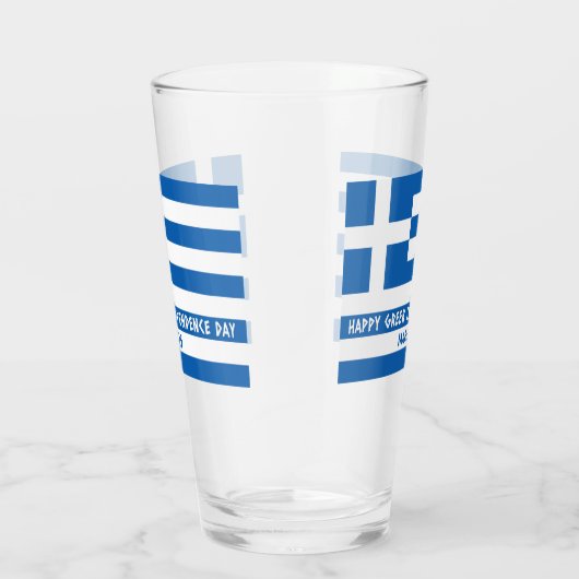Verre Joyeux drapeau grec pour l'indépendance (Droite)
