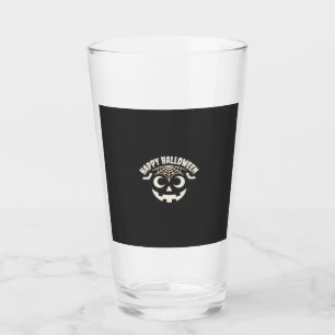 Verre Joyeux Halloween Citrouille Visage Design_1