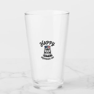 Verre Joyeux jour de la marmotte vintage gravure concept