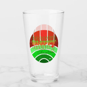 Verre Joyeux Joyeux Noël - Coucher De Soleil Rouge Et Ve