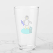 Verre Joyeux manchot de pêche de Noël (Dos)
