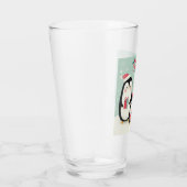 Verre Joyeux manchots enneigés de Noël (Droite)