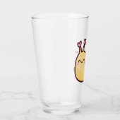 Verre Joyeux mignon Slug Texte personnalisé (Droite)
