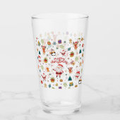 Verre Joyeux Motif de Noël (Devant)