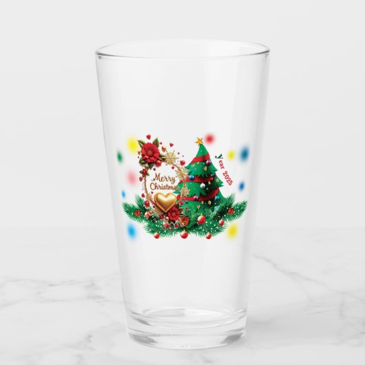 Verre Joyeux Noël 2025 Vaisselle (Devant)