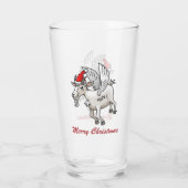 Verre Joyeux Noël chèvre (Dos)