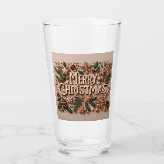 Verre Joyeux Noël classique (Devant)