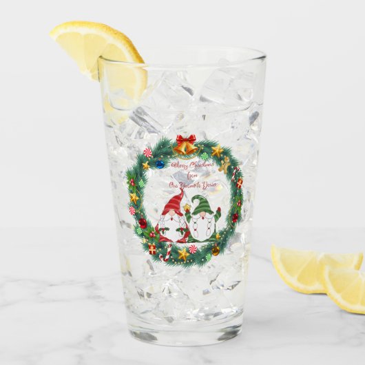 Verre Joyeux Noël de Notre Gnome à Tes (Devant glace)