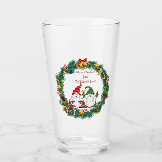 Verre Joyeux Noël de Notre Gnome à Tes (Devant)
