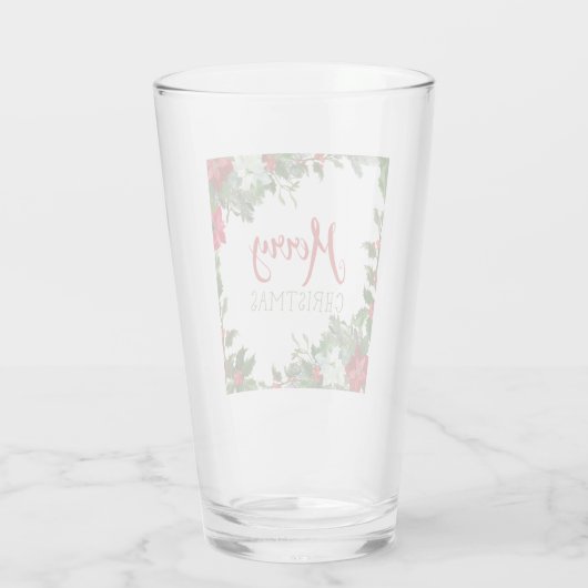 Verre Joyeux Noël de verdure (Dos)