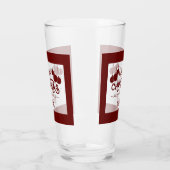 Verre Joyeux Noël et Joyeuse typographie du Nouvel An (Gauche)