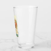 Verre Joyeux Noël (Père Noël et son renne) (Gauche)