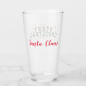 Verre Joyeux Noël personnalisé avec points rouges/verts (Dos)