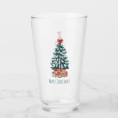 Verre Joyeux Noël Pin enneigé (Dos)
