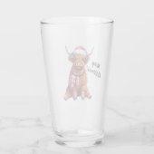 Verre Joyeux Noël vache Highland (Dos)