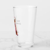 Verre Joyeux Noël vache Highland (Gauche)