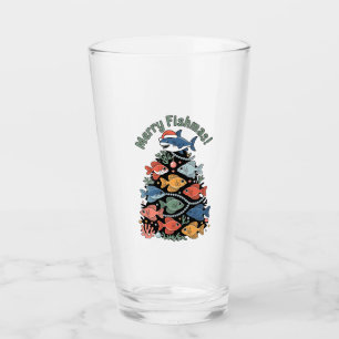 Verre Joyeux Poissons de Noël Poisson Drôle Pêche