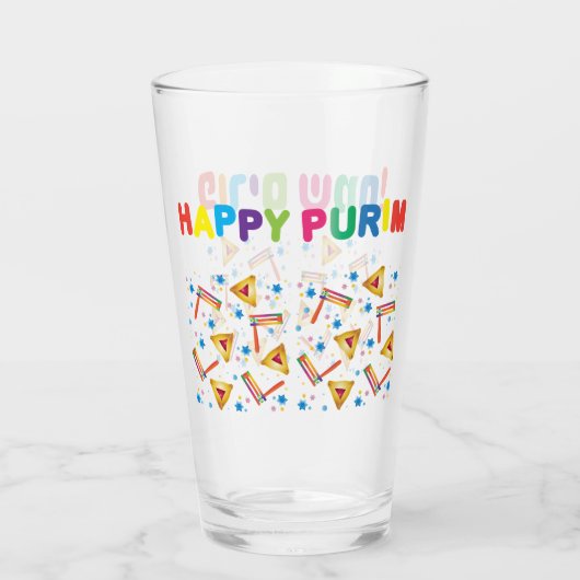 Verre Joyeux Purim Festival Enfants Fête Motif (Dos)