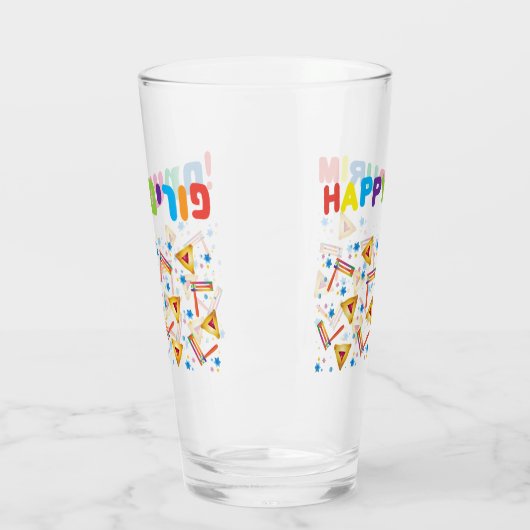 Verre Joyeux Purim Festival Enfants Fête Motif (Gauche)