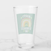Verre Joyeux Saint Patrick's Day Shamrock arc-en-ciel (Dos)