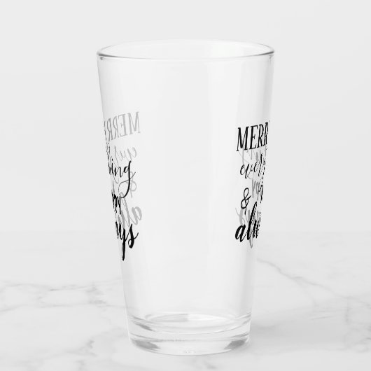 Verre Joyeux script noir Tout & Joyeux toujours (Gauche)