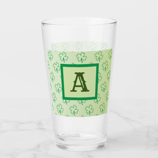 Verre Joyeux shamrock de trèfle St Patrick (Devant)