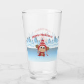 Verre Joyeux singe des fêtes (Dos)