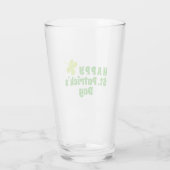 Verre Joyeux St Patrick`s day Shamrock Green (Dos)