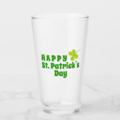 Verre Joyeux St Patrick`s day Shamrock Green (Devant)