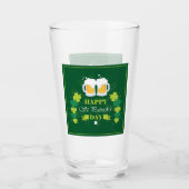 Verre Joyeux St. Patricks Day Bière et Clovers (Devant)
