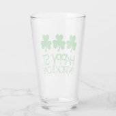 Verre Joyeux St. Patrick's Day Lucky Shamrock Clover (Dos)