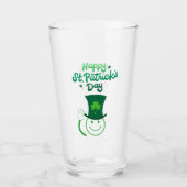Verre Joyeux St. Patrick's Day Smile Face (Devant)
