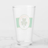 Verre Joyeux St Patrick's Day Vert En vichy Shamrock (Dos)