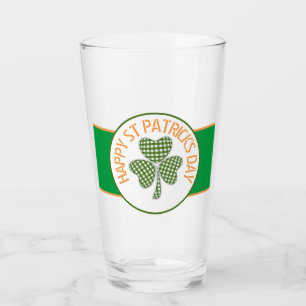 Verre Joyeux St Patrick's Day Vert En vichy Shamrock