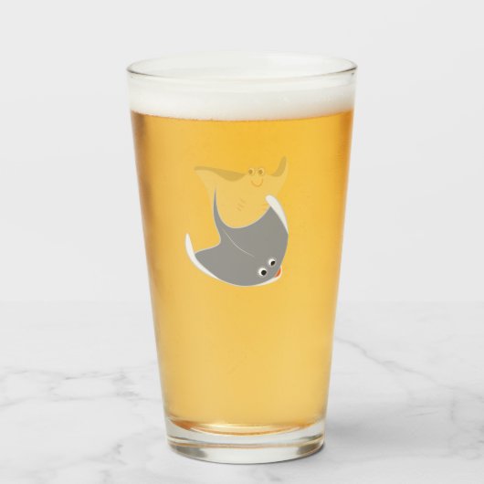 Verre Joyeux Stingrays (Devant (rempli))
