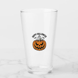 Verre Joyeux visage de citrouille d'Halloween Création v