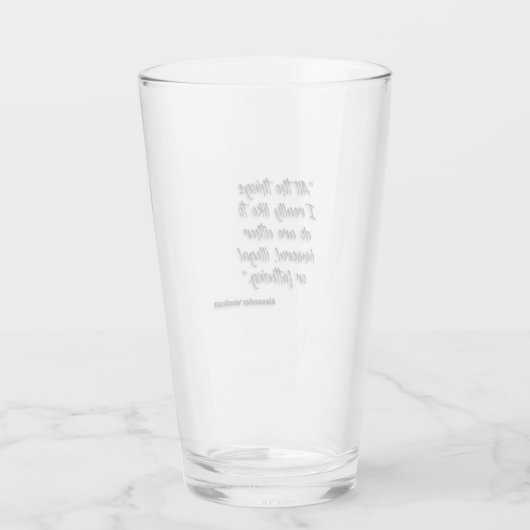 Verre JSR "Toutes les choses que j'aime vraiment (Dos)