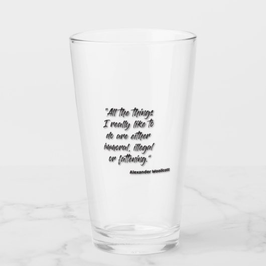 Verre JSR "Toutes les choses que j'aime vraiment (Devant)
