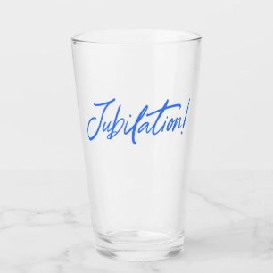 Verre JUBILATION ! CÉLÉBRATION (BLEU) par Jeff Willis Ar