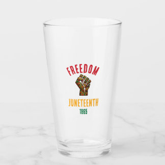 Verre Juneteenth Liberté Vintage 1865 Motif Panafricain